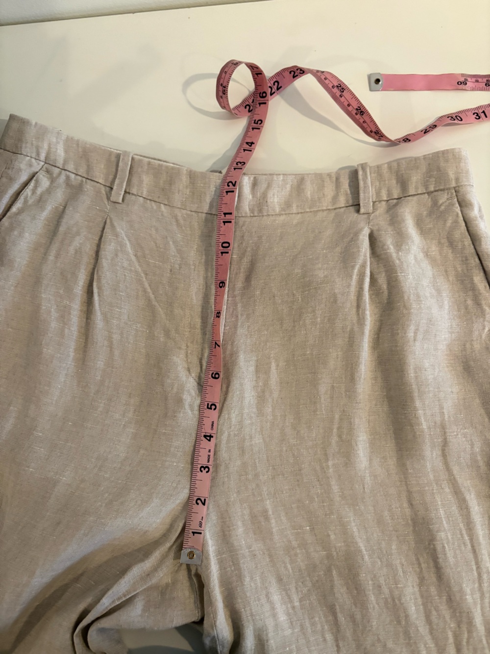 J.Crew || Essential Wide-Leg Linen Pant in Flax Tan Beige 12 Tall - Picture 9 of 10
